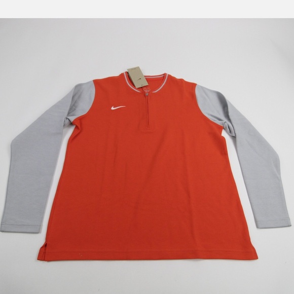 Nike Dri-Fit Pullover Women's Orange/Gray crewneck New with Tags. Size XL - Picture 13 of 15